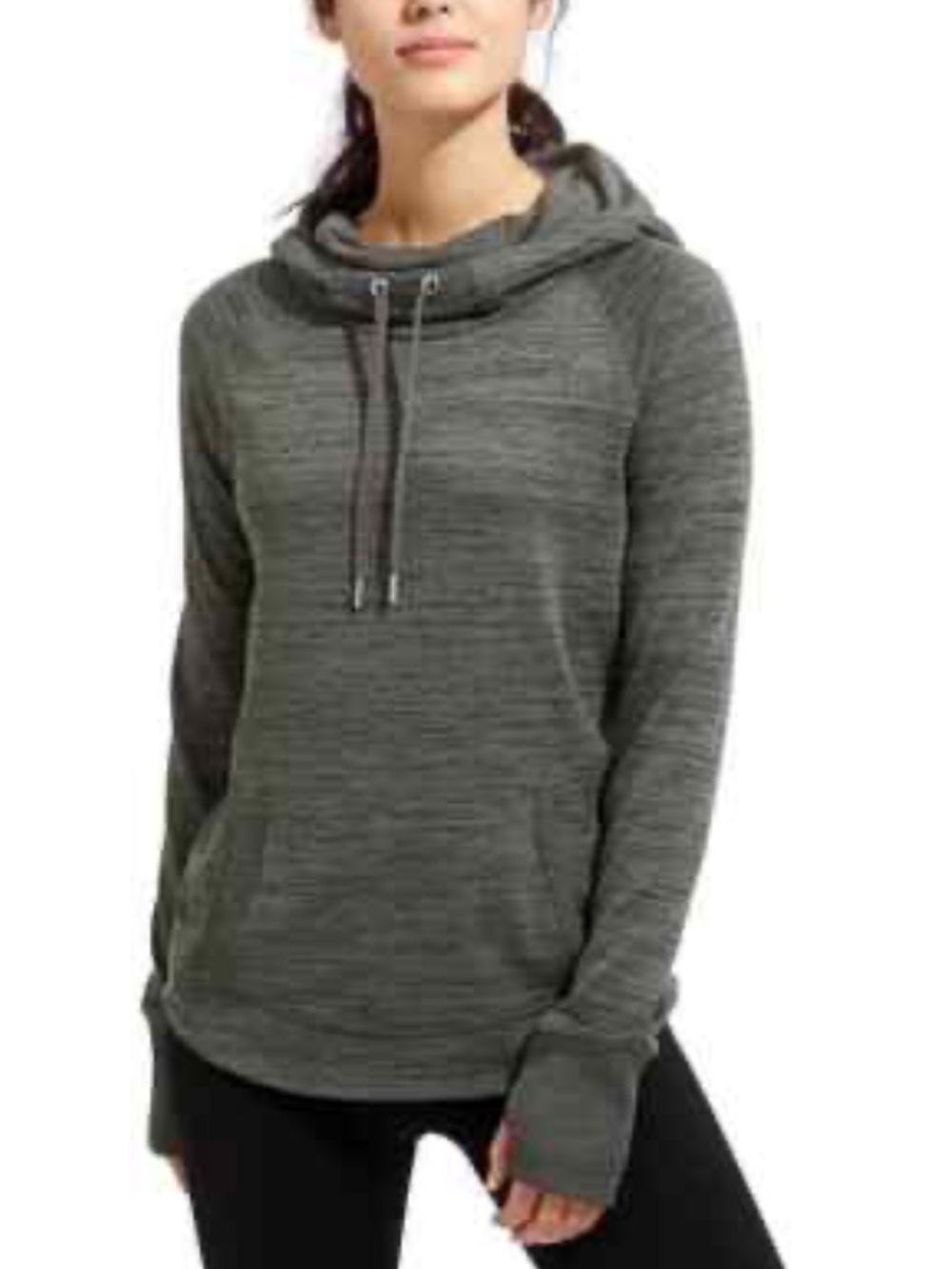 Athleta Cowl-Neck Techie Sweat Pullover Hoodie - Small